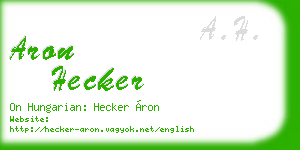 aron hecker business card