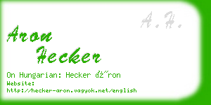 aron hecker business card